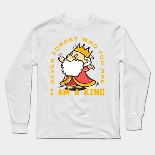 a cute king Long Sleeve T-Shirt